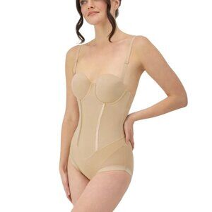 Maidenform Ultra-Firm Convertible Body Shaper 36D Bra Bodysuit Shapewear Push Up